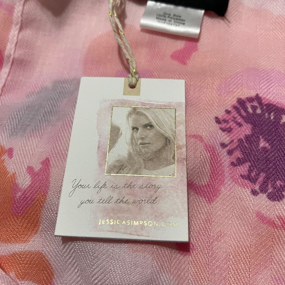 Pink scarf  72”length x 27” wide - Picture 4 of 6